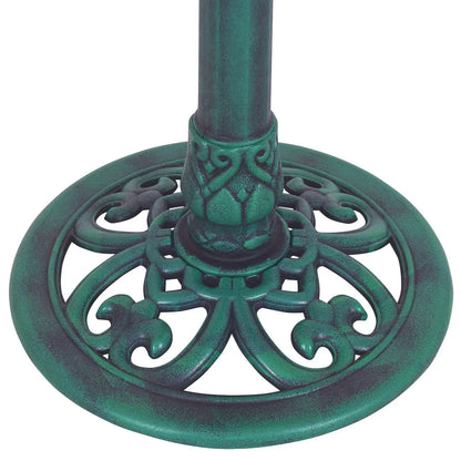 Green Pedestal Bird Bath