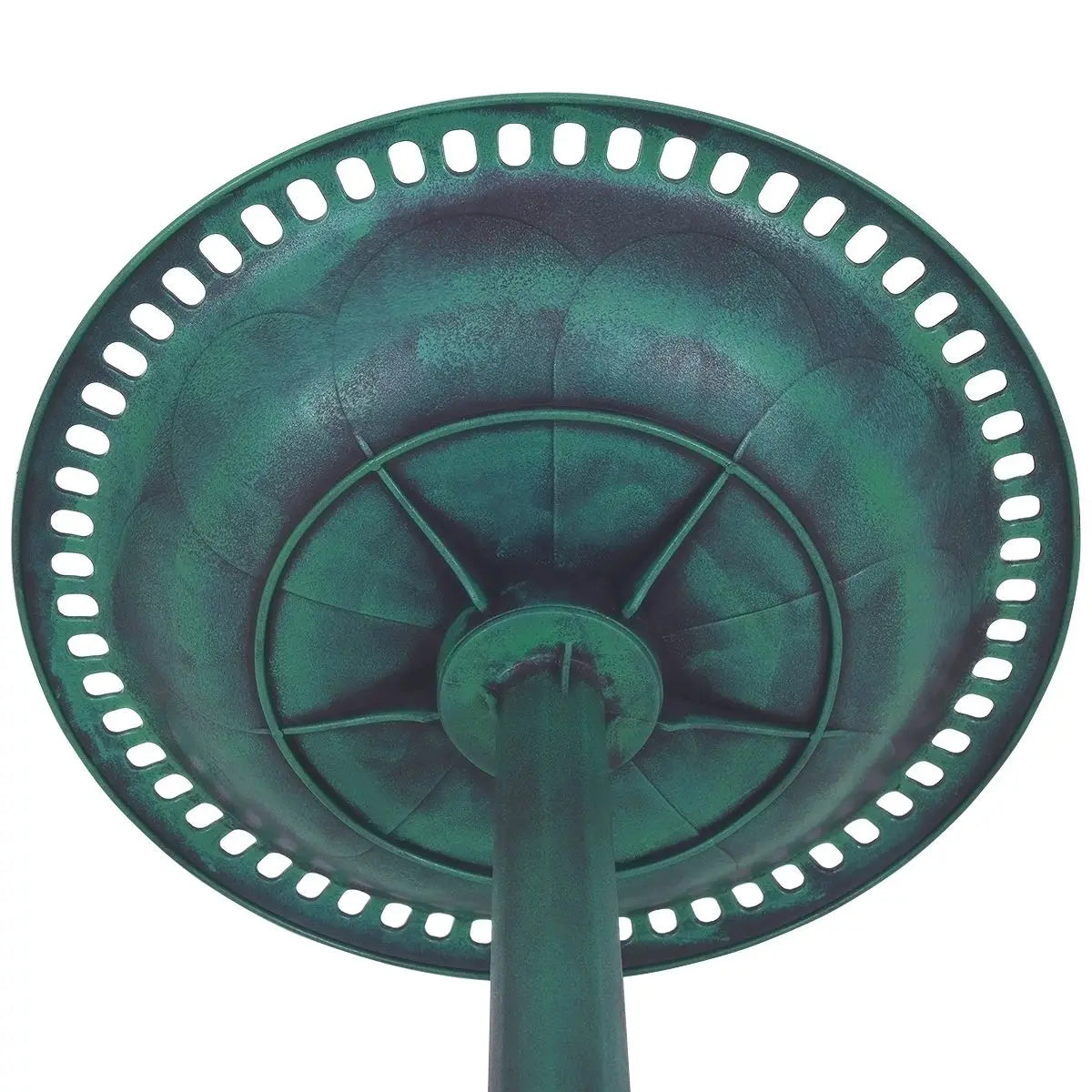 Green Pedestal Bird Bath